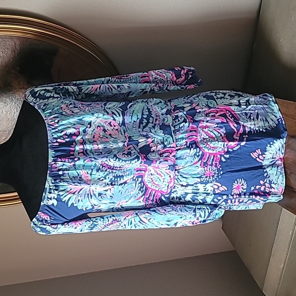 LILLY PULITZER Gypsea Girl Deep Indigo Lana Skort Romper. Small - Picture 10 of 14